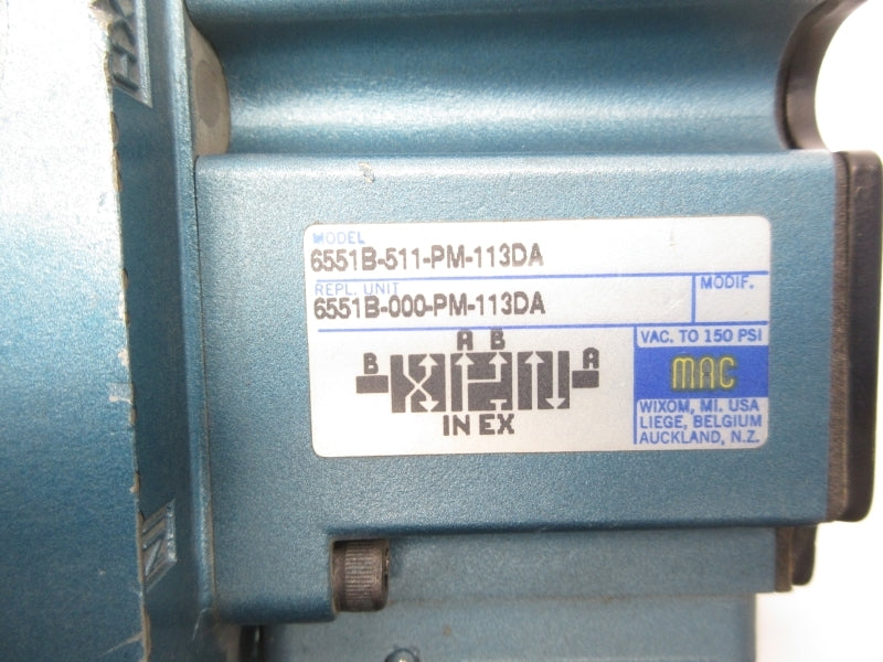 MAC 6551B-000-PM-113DA 110/120V 150PSI NSNP