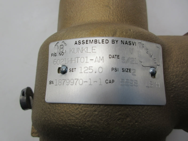 KUNKLE VALVE 6021HHT01-AM125 125PSI 2" NSMP