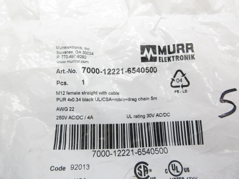 MURR ELEKTRONIK 7000-12221-6540500 250VAC/DC 4A NSMP