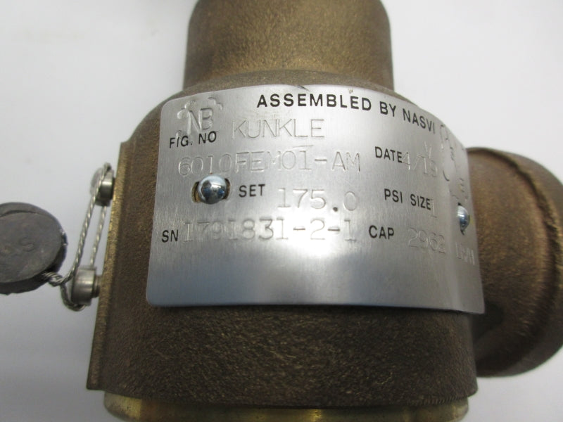 KUNKLE VALVE 6010FEM01-AM175 175PSI 1" NSNP