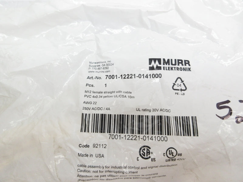 MURR ELEKTRONIK 7001-12221-0141000 250VAC/DC 4A NSMP