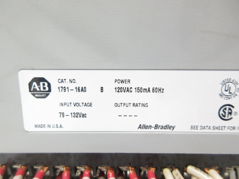 ALLEN BRADLEY 1791-16A0 SER. B 79-132VAC UNMP