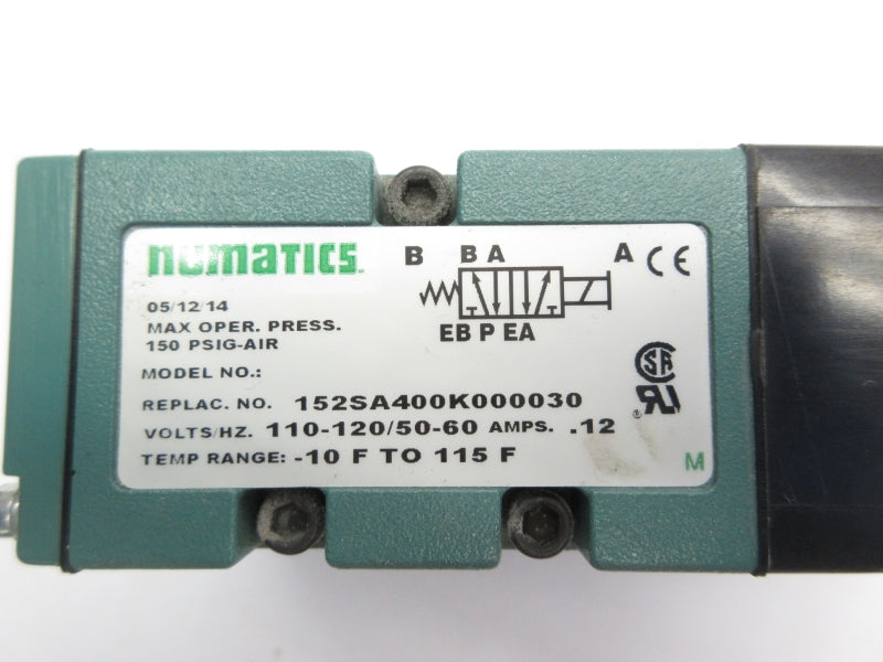 NUMATICS 152SA400K000030 110-120V .12A (AS PICTURED) UNMP