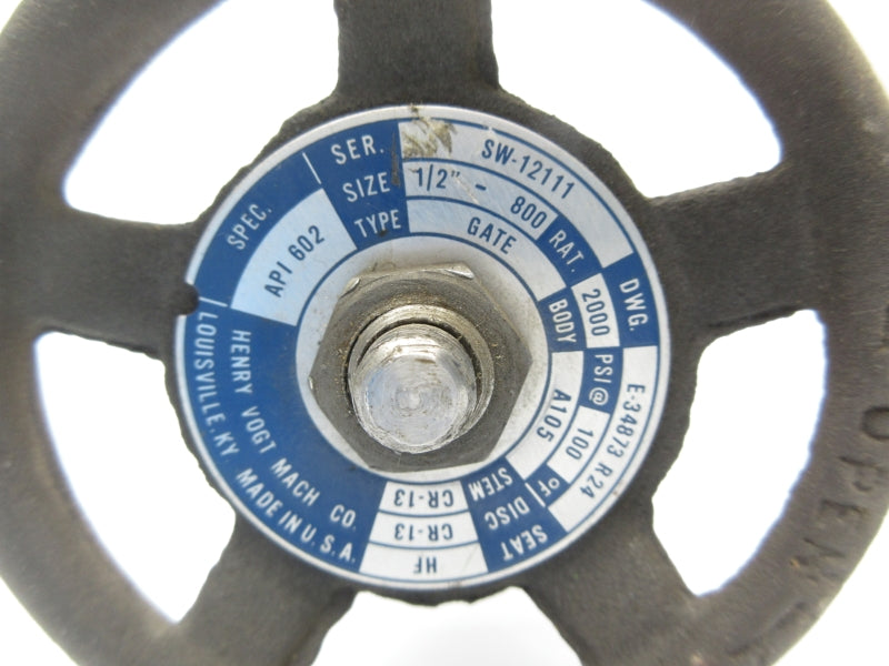 HENRY VOGT MACH 1/2-800 A105 200PSI UNMP