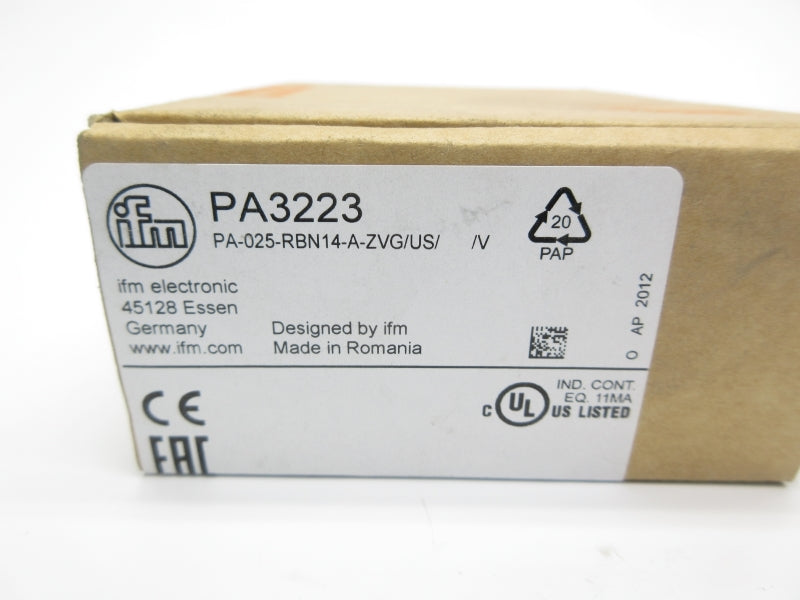 IFM EFECTOR PA-025-RBN14-A-ZVG/US/ PA3223 9.6-32VDC NSMP