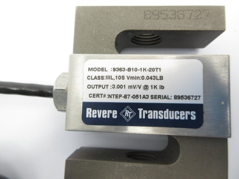 REVERE TRANSDUCERS 9363-B10-1K-20T1 NSNP