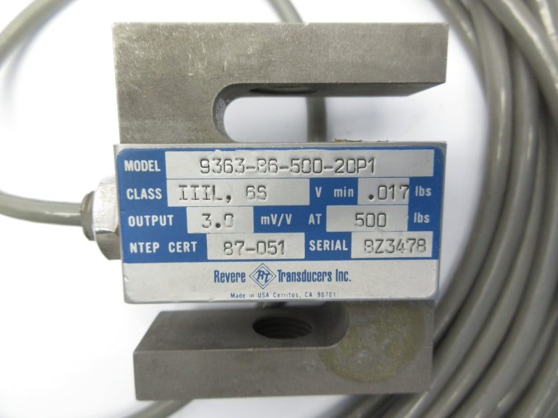 REVERE TRANSDUCERS 9363-B6-500-20P1 NSNP