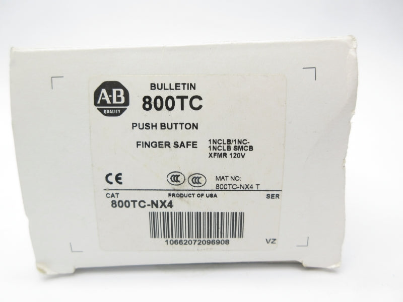 ALLEN BRADLEY 800TC-NX4 SER. T 120V (WH) NSMP