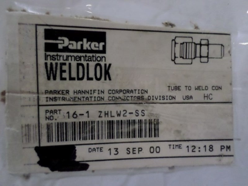 PARKER 16-1 ZHLW2-SS WELDLOK FITTING  NSNP