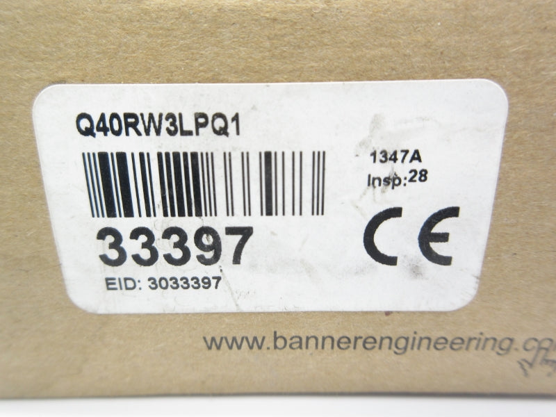 BANNER ENGINEERING Q40RW3LPQ1 33397 20-250VAC NSMP