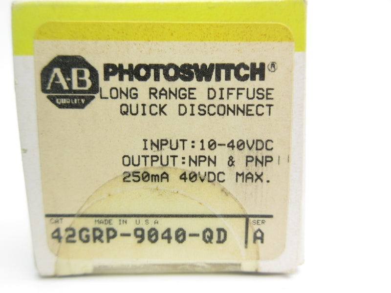ALLEN BRADLEY 42GRP-9040-QD SER. A 10-40VDC (BK/YL) NSMP
