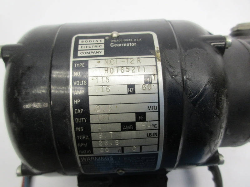 BODINE ELECTRIC NCI-12R 115V .15A UNMP