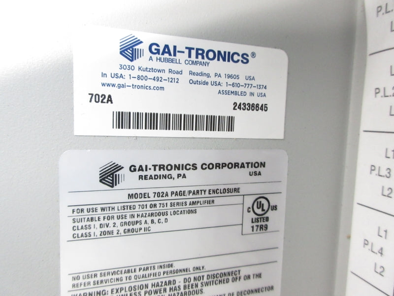 GAI TRONICS 702A NSNP