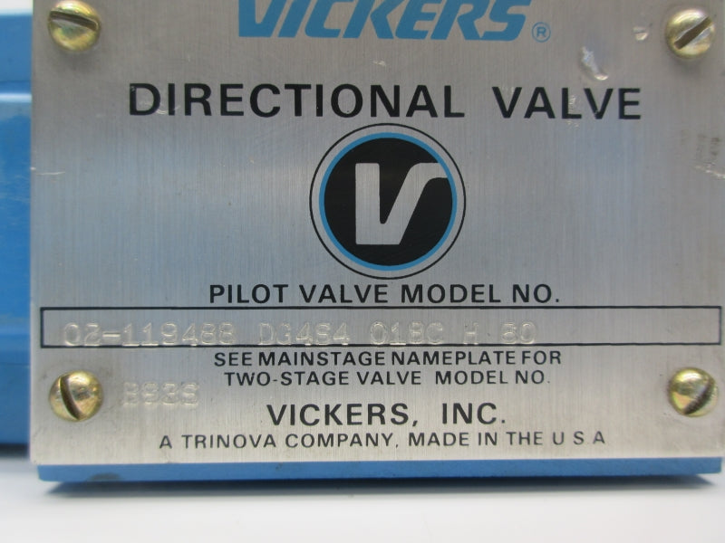 VICKERS DG4S4018CH60 02-119488 24VDC 1.8A NSNP