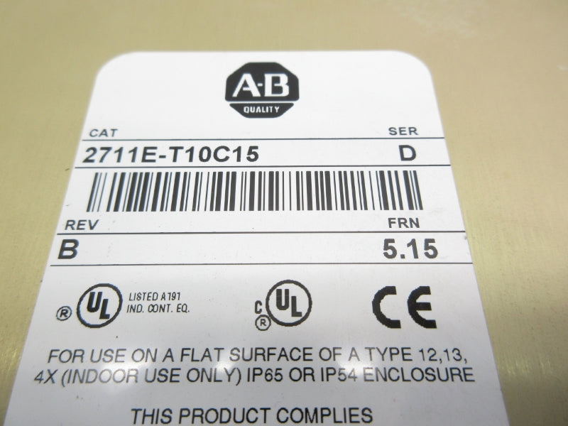 ALLEN BRADLEY 2711E-T10C15 SER. D F/W 5.15 UNMP