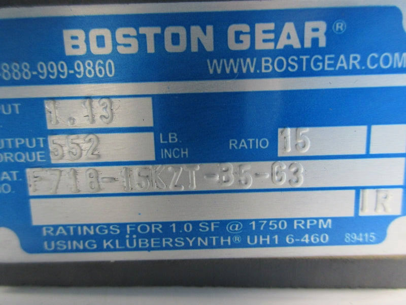 BOSTON GEAR F718-15KZT-B5-G3 NSNP