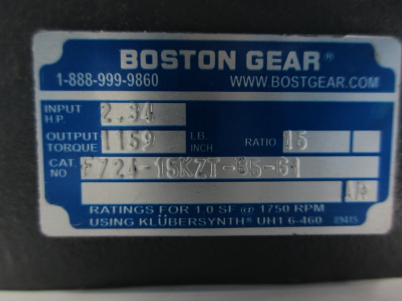 BOSTON GEAR F724-15KZT-B5-G1 NSNP