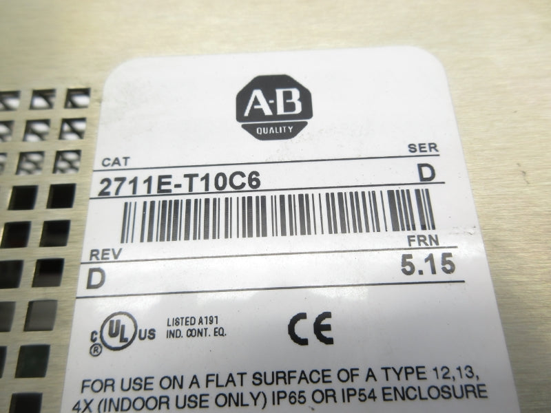 ALLEN BRADLEY 2711E-T10C6 SER. D F/W 5.15 UNMP