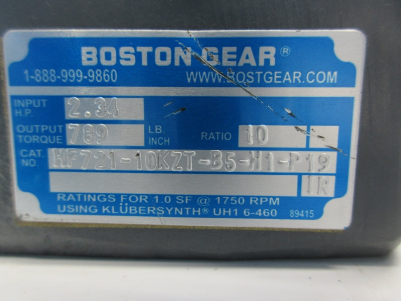 BOSTON GEAR HF721-10KZT-B5-H1-P19 (AS PICTURED) NSNP