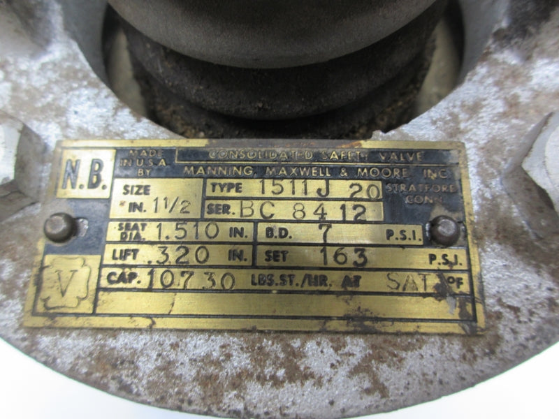 MANNING,MAXWELL&MOORE 1511J20 7PSI 1-1/2" UNMP