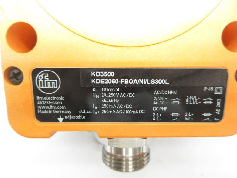 IFM EFECTOR KDE2060-FBOA/NI/LS300L KD3500 20-250VAC/DC NSNP