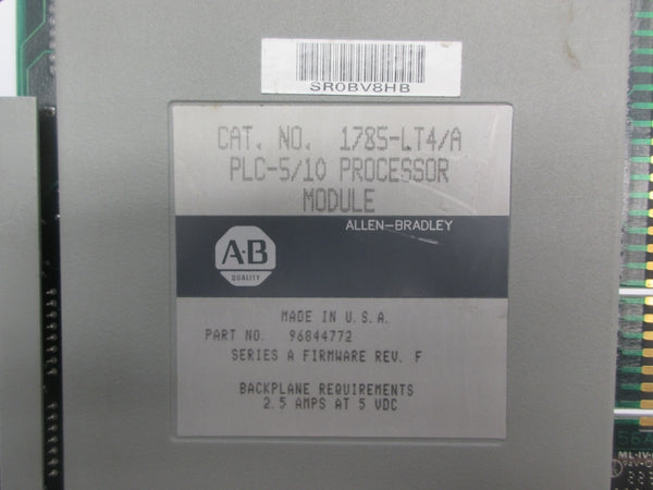 ALLEN BRADLEY 1785-LT4 SER. A 5VDC 2.5A F/W F (NO KEY) UNMP