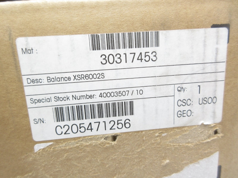 METTLER TOLEDO 30317453 XSR6002S NSFS