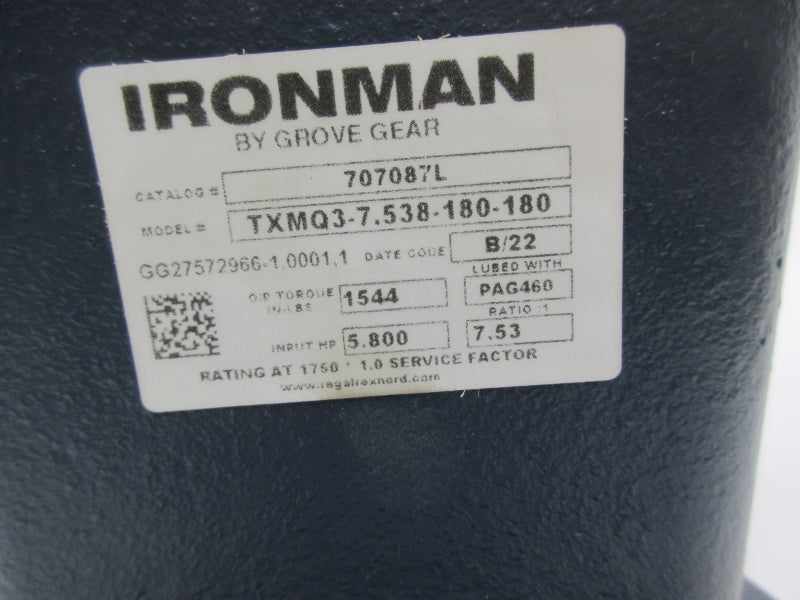 REGAL REXNORD 707087L TXMQ3-7.538-180-180 NSNP