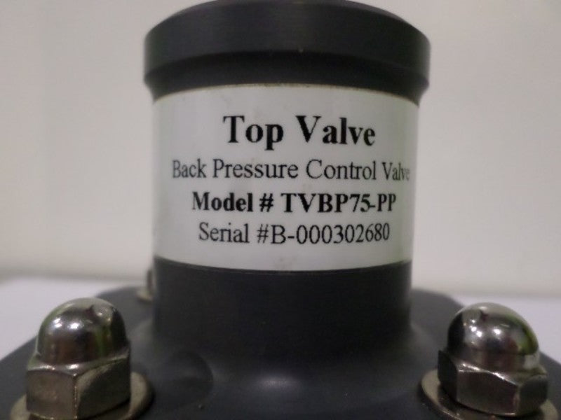 TVBP75-PP TOP VALVE BACK PRESSURE VALVE UNMP
