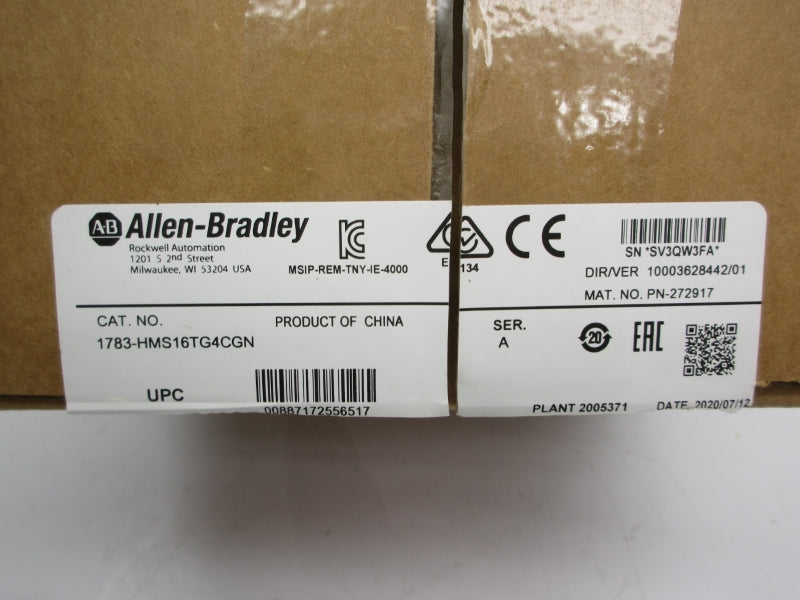 ALLEN BRADLEY 1783-HMS16TG4CGN SER. A NSMP