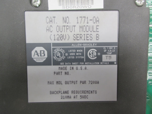 ALLEN BRADLEY 1771-OA SER. B 120V UNMP