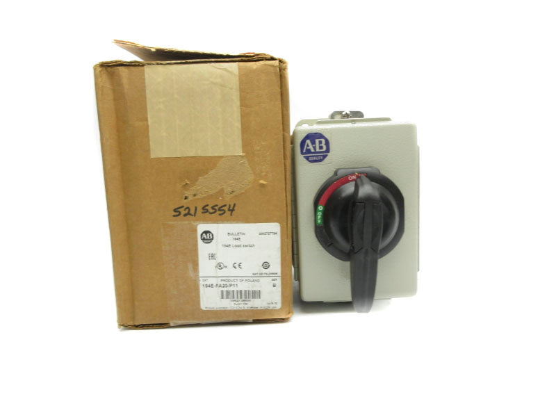 ALLEN BRADLEY 194E-FA20-P11 SER. B 600VAC 25A (BR/WH) NSMP