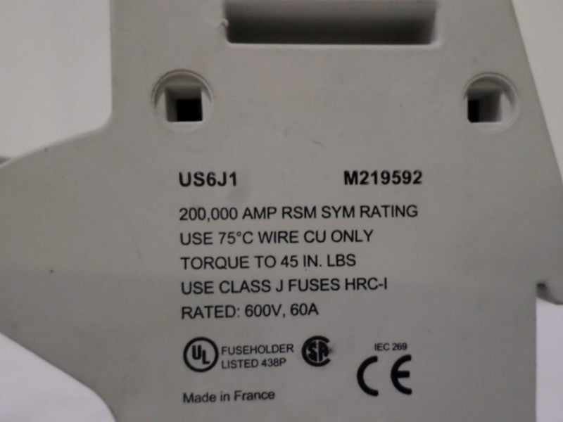 FERRAZ SHAWMUT US6J1 FUSE HOLDER 600V 60A UNMP