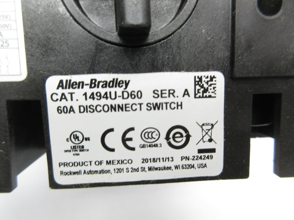 ALLEN BRADLEY 1494U-D60 SER. A 60A NSNP