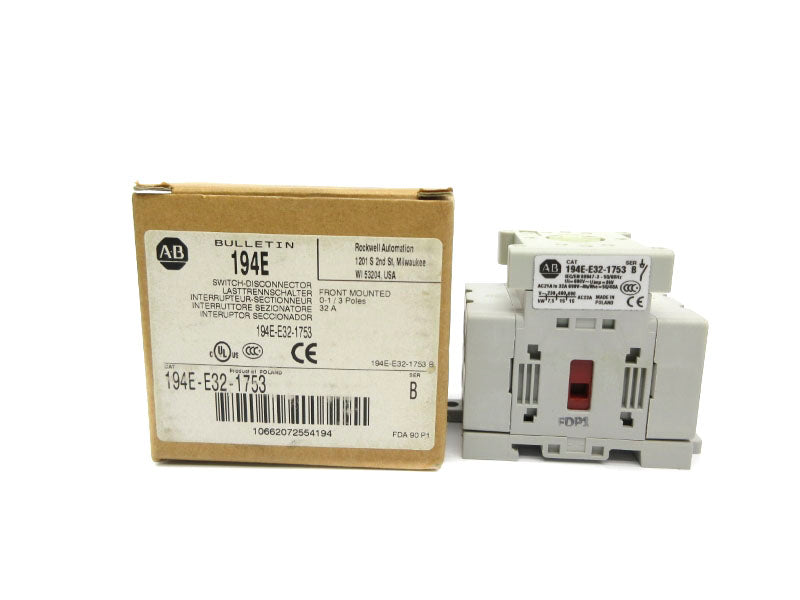 ALLEN BRADLEY 194E-E32-1753 SER. B 32A (BR/WH) NSMP