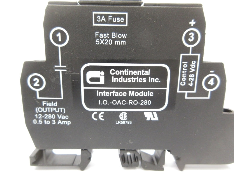 CONTINENTAL INDUSTRIES I.O.-OAC-RO-280 12-280VAC 0.5-3A NSNP