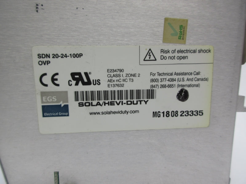 SOLA SDN20-24-100P 115/230VAC 12/6A NSNP