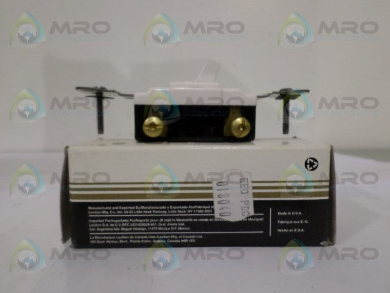 LEVITON 18201-CW WHITE FRAMED SWITCH  NSMP
