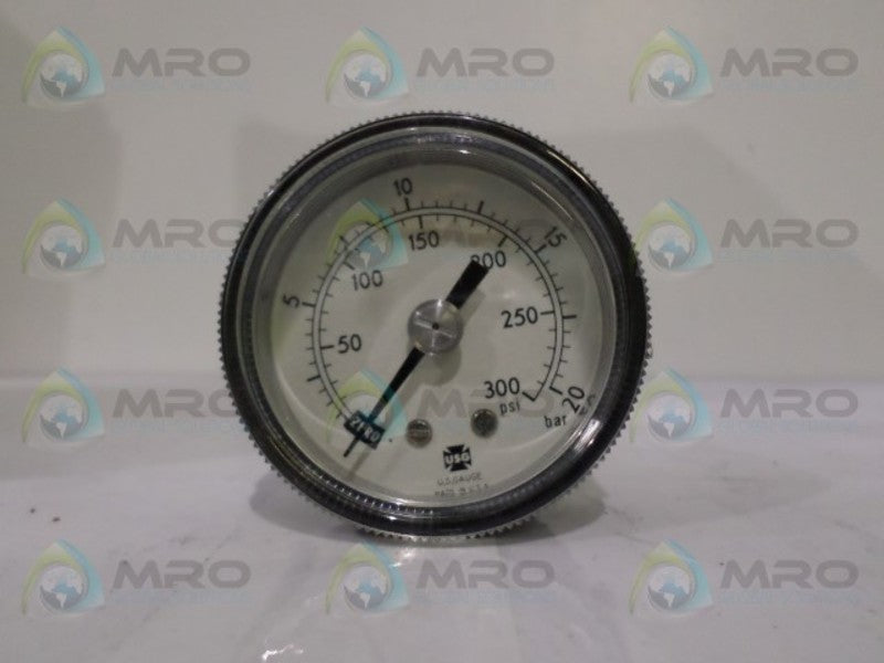 US GAUGE 164422 PRESSURE GAUGE 0-300 PSI 0-20 BAR NSMP