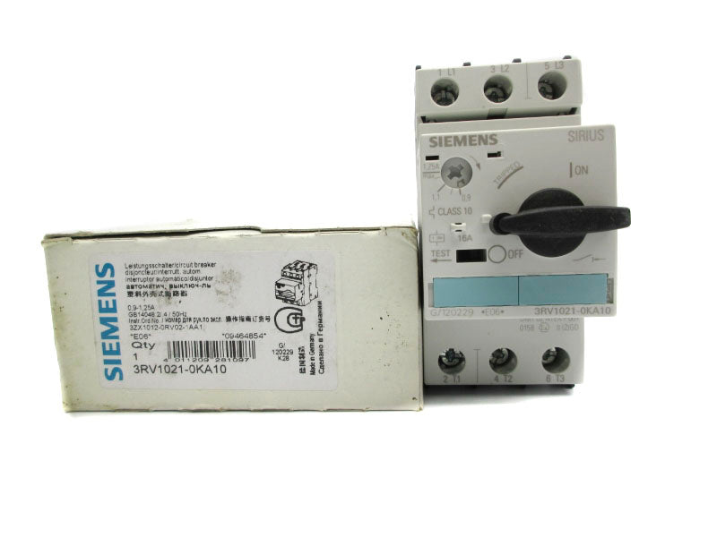 SIEMENS 3RV1021-0KA10 0.9-1.25A NSMP