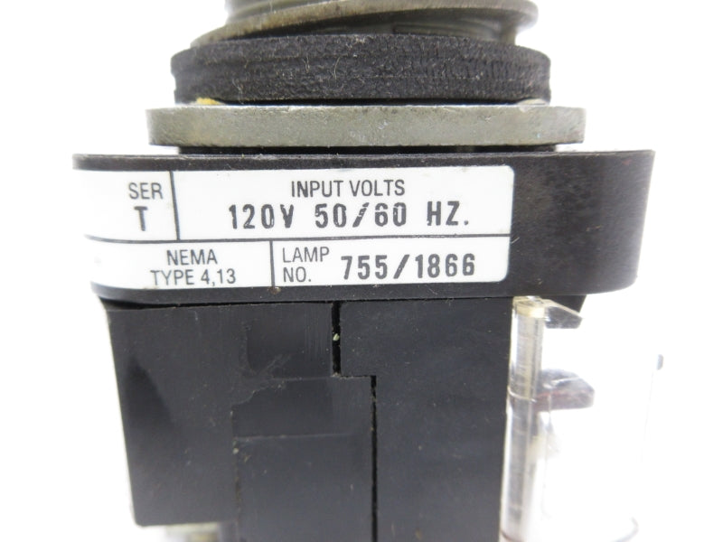 ALLEN BRADLEY 800T-PT16 SER. T 120V UNMP