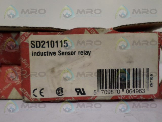CARLOS GAVAZZI SD210115 INDUCTIVE SENSOR RELAY 115V *NEW IN BOX*
