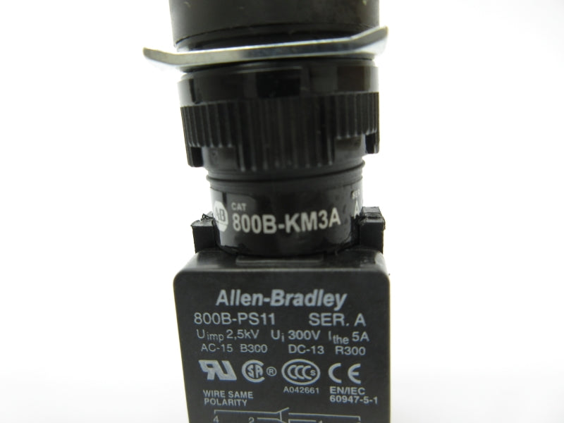 ALLEN BRADLEY 800B-KM3A SER. A UNMP