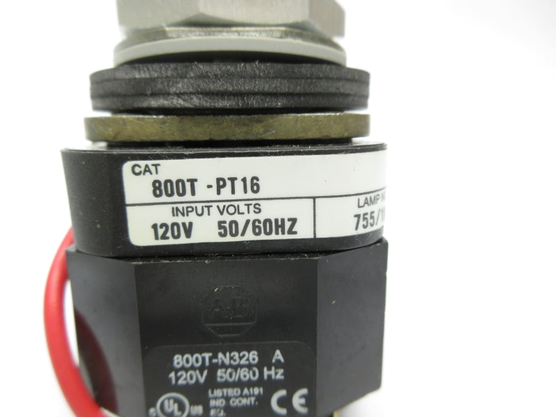 ALLEN BRADLEY 800T-PT16 SER. T 120V NSNP