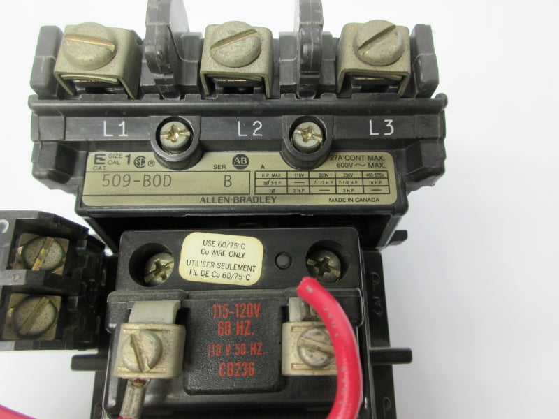 ALLEN BRADLEY 509-BOD SER. B 110/115-120V 27A (AS PICTURED2) NSNP