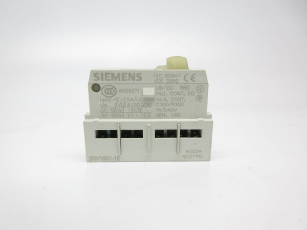 SIEMENS 3RV1901-1E 240V 1A NSNP