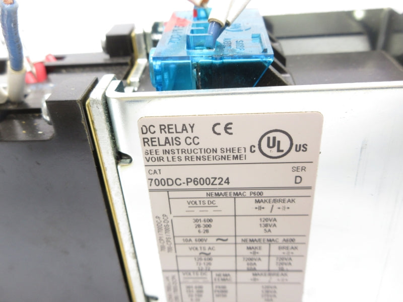 ALLEN BRADLEY 700DC-P600Z24 SER. D 24VDC UNMP