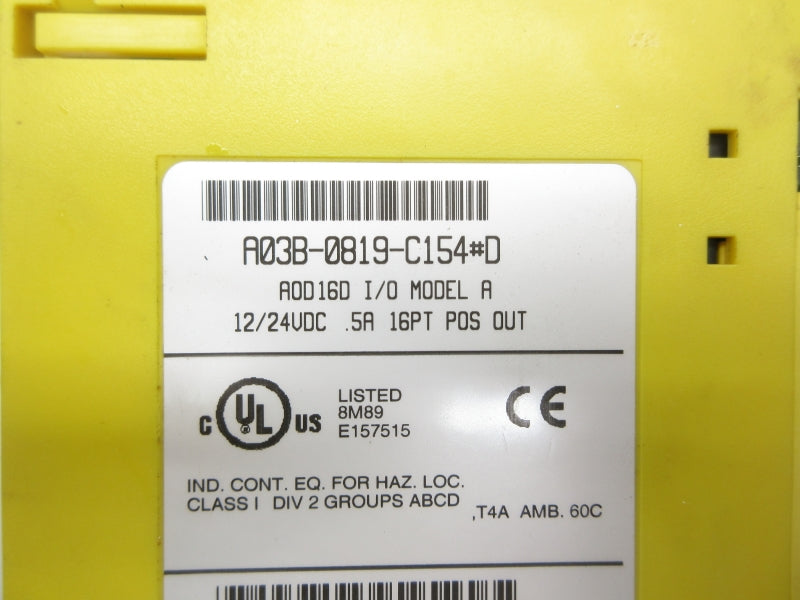 FANUC A03B-0819-C154#D 12/24VDC .5A (NO DOOR) UNMP