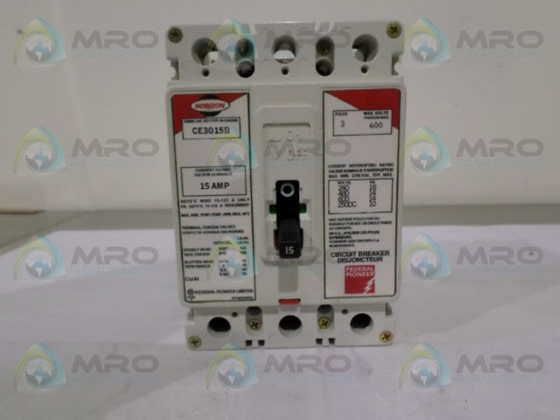 FEDERAL PIONEER CE3015B CIRCUIT BREAKER 15A NSMP