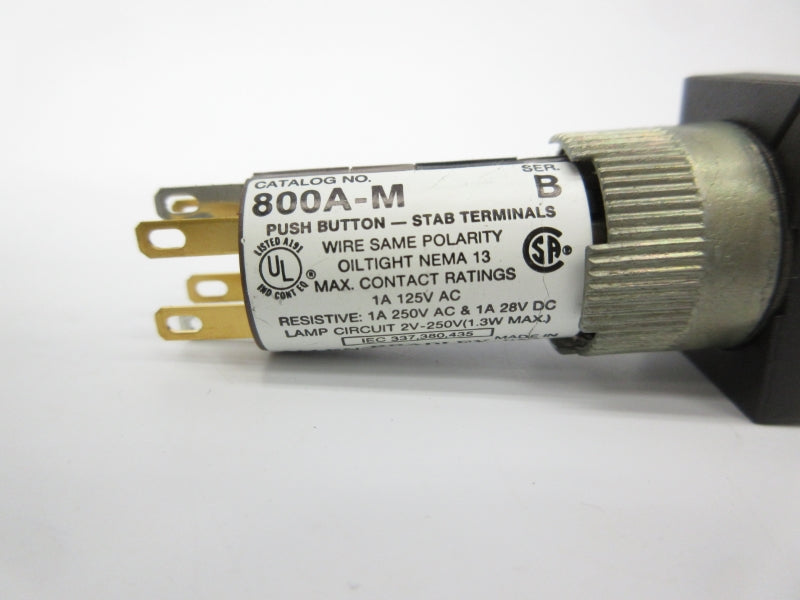 ALLEN BRADLEY 800A-M SER. B 125/250VAC 1A NSNP